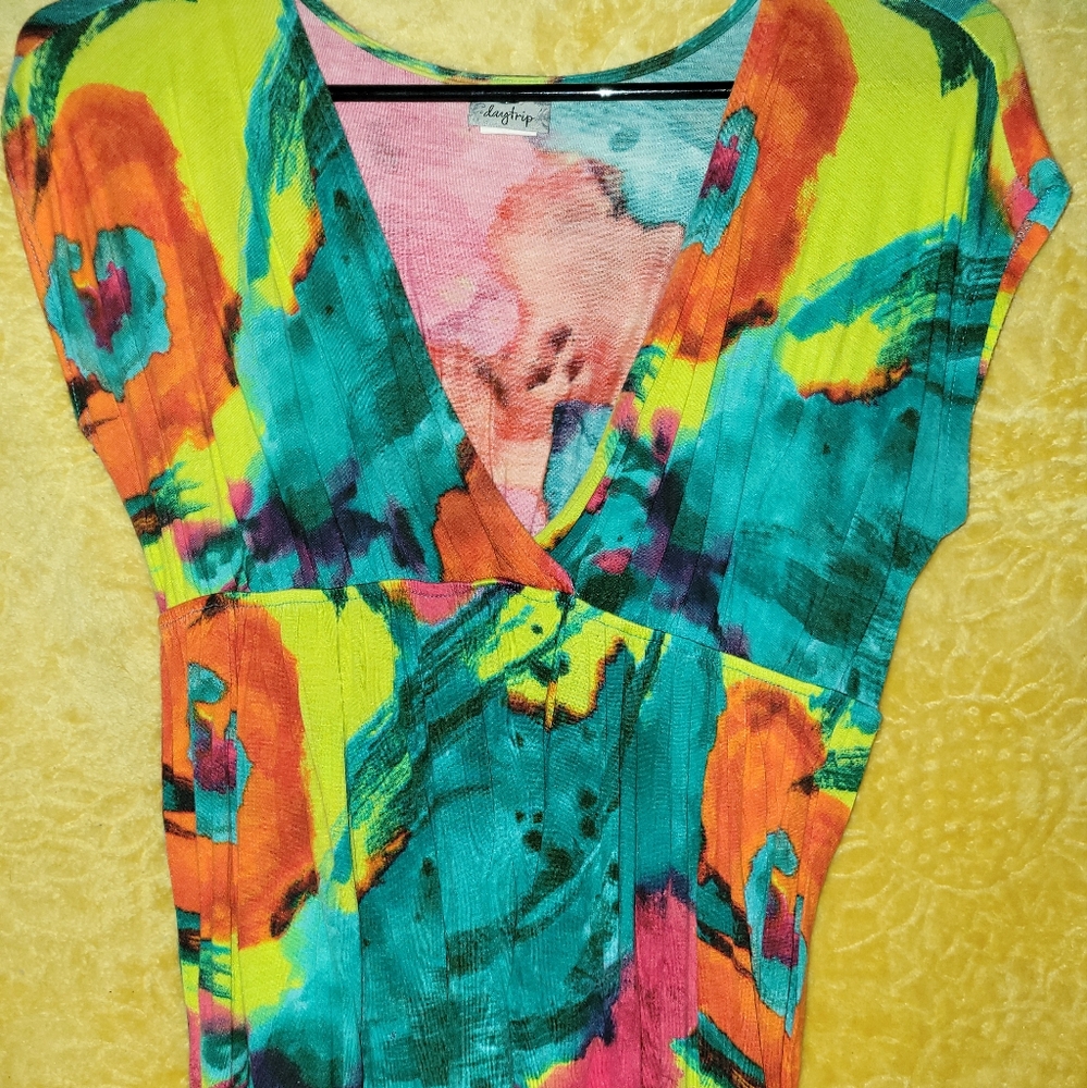 Daytrip asymmetrical v-neck blouse